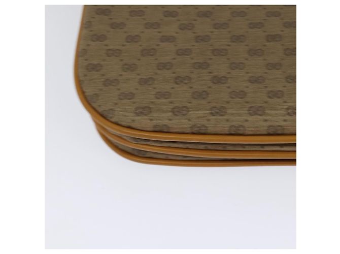 Gucci Borsa a spalla Micro GG Supreme in PVC Marrone Oro Auth BA959 D'oro - vista 12