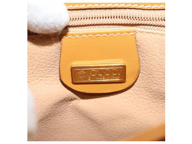 Gucci Borsa a spalla Micro GG Supreme in PVC Marrone Oro Auth BA959 D'oro - vista 16