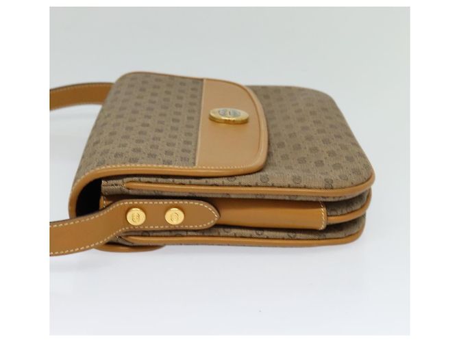 Gucci Borsa a spalla Micro GG Supreme in PVC Marrone Oro Auth BA959 D'oro - vista 4