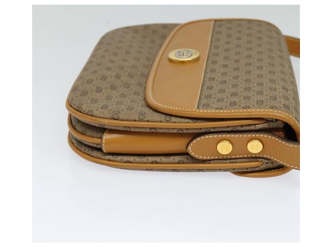 Gucci Borsa a spalla Micro GG Supreme in PVC Marrone Oro Auth BA959 D'oro - vista 5