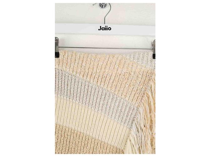 Acne Mini falda de algodón crema Crudo - vista 2