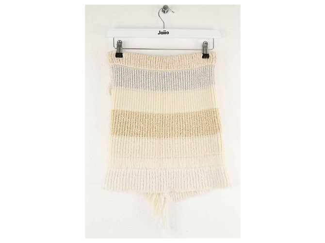 Acne Mini falda de algodón crema Crudo - vista 3