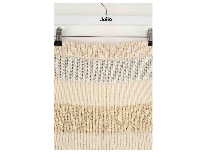 Acne Mini falda de algodón crema Crudo - vista 4