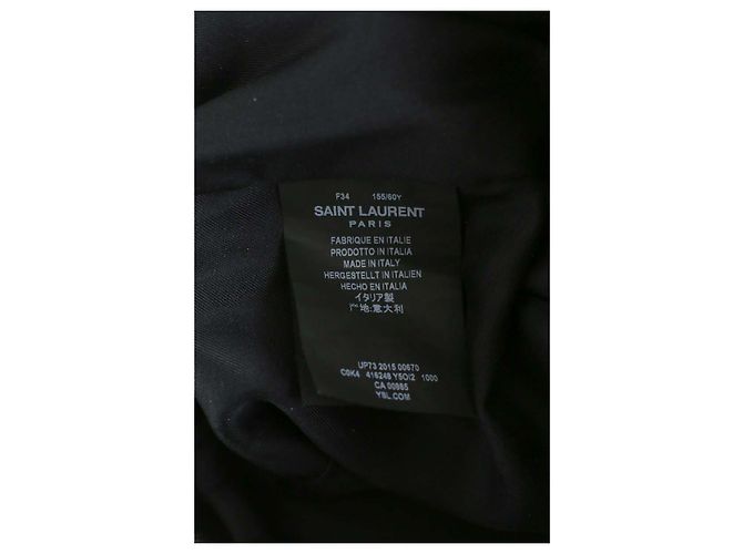 Saint Laurent Mini falda de cuero negra Negro - vista 6