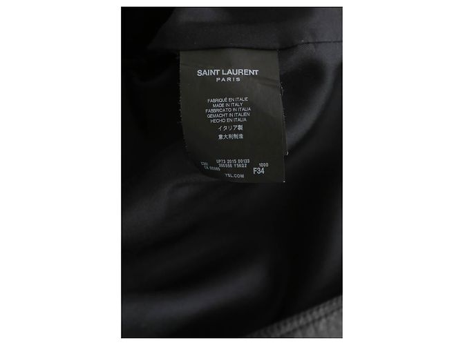 Saint Laurent Mini falda de cuero negra Negro - vista 6