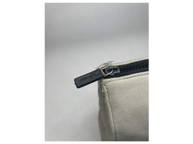 Vintage Miu Miu Canvas Tasche Creme Schwarz Beige - Ansicht 10