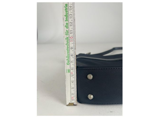 Vintage Courreges Leder Tasche Schwarz - Ansicht 14