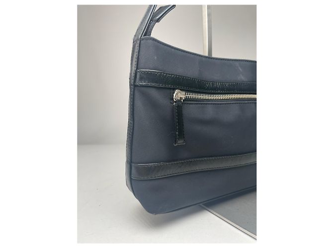 Vintage Courreges Leder Tasche Schwarz - Ansicht 8