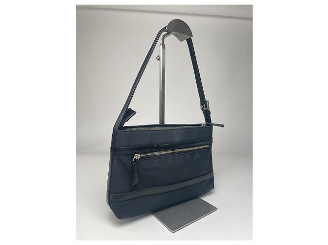 Vintage Courreges Leder Tasche Schwarz - Ansicht 9