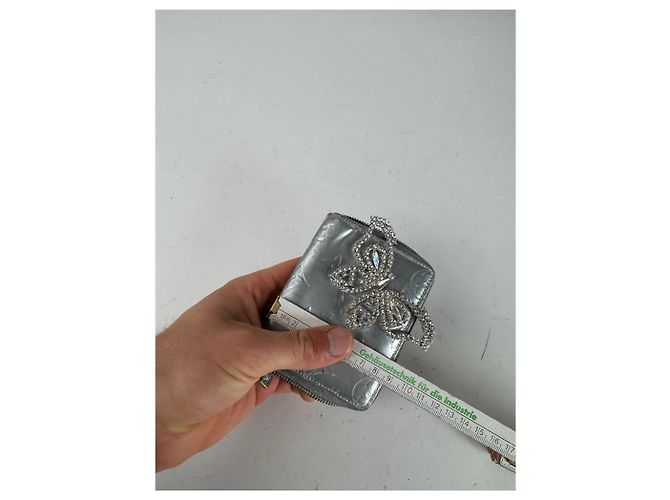Zippy Vintage Louis Vuitton Vernis Leather Wallet Silver Silvery - view 3