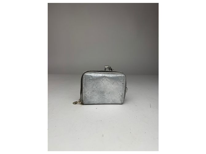 Zippy Vintage Louis Vuitton Vernis Leather Wallet Silver Silvery - view 5