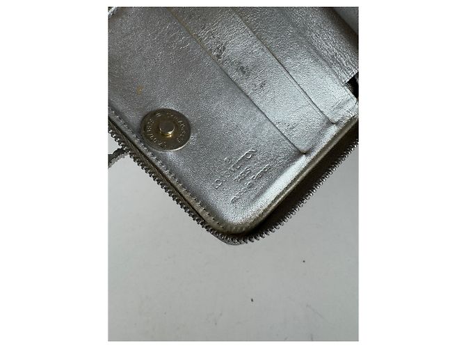 Zippy Vintage Louis Vuitton Vernis Leather Wallet Silver Silvery - view 8