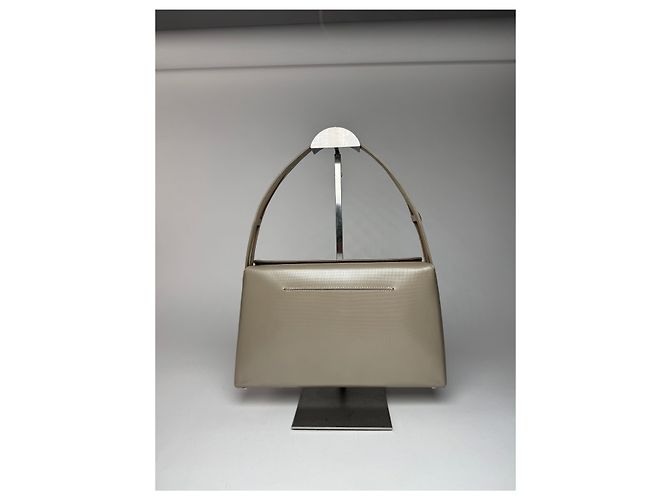 Bolso de cuero patentado 4G vintage de Givenchy gris marrón - vista 14