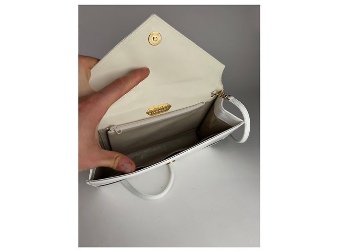 Vintage Givenchy 4G Leder Tasche Weiß - Ansicht 3