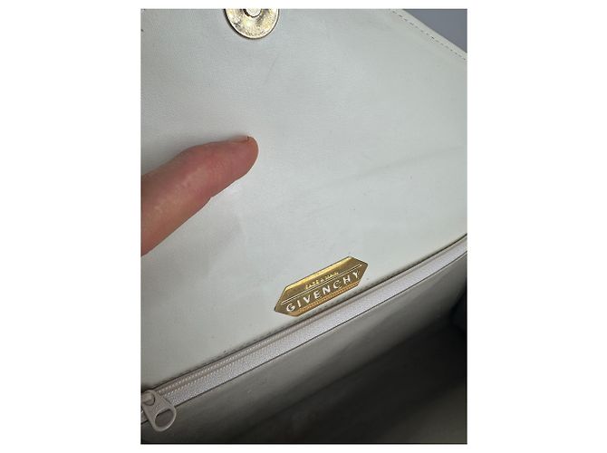 Vintage Givenchy 4G Leder Tasche Weiß - Ansicht 4