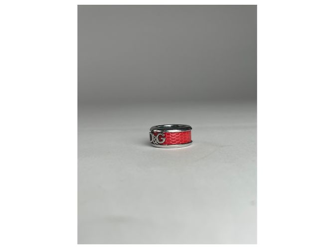 Anello in acciaio vintage Dolce & Gabbana argento/arancione unisex - vista 2