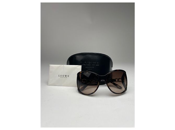 Vintage Loewe Madrid übergroße Sonnenbrille braun - Ansicht 10