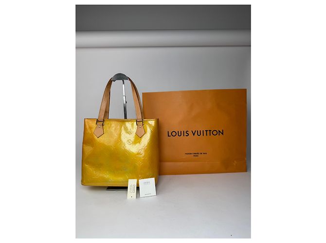 Alma Vintage Louis Vuitton Vernis Leder Tasche Gelb - Ansicht 13