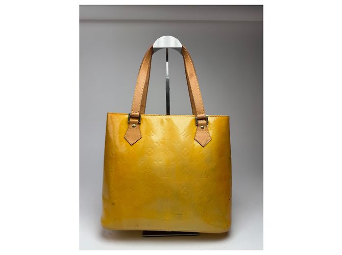 Alma Vintage Louis Vuitton Vernis Leder Tasche Gelb - Ansicht 4