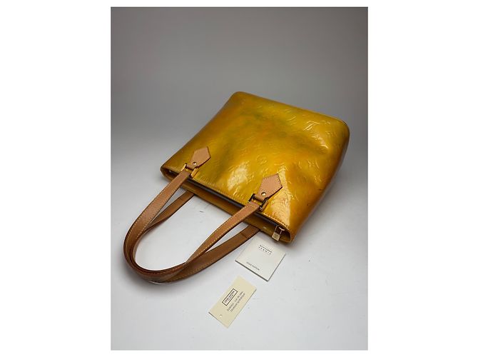 Alma Vintage Louis Vuitton Vernis Leder Tasche Gelb - Ansicht 6