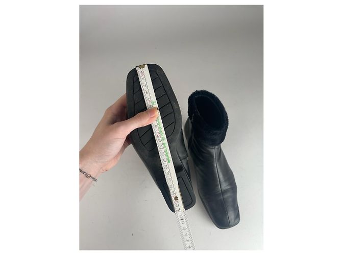 Vintage Yves Saint Laurent Lederstiefel schwarz - Ansicht 12