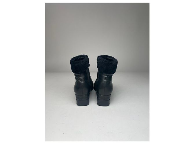 Vintage Yves Saint Laurent Lederstiefel schwarz - Ansicht 3