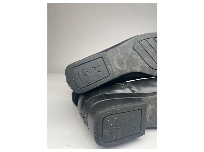 Vintage Yves Saint Laurent Lederstiefel schwarz - Ansicht 5