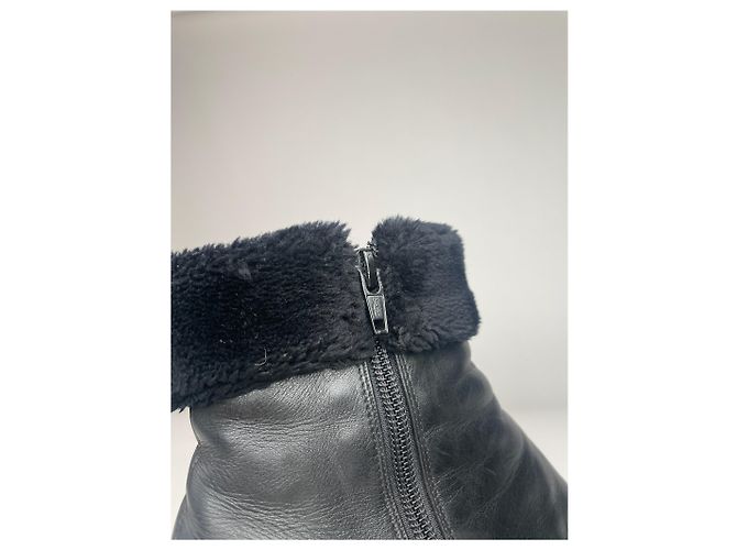 Vintage Yves Saint Laurent Lederstiefel schwarz - Ansicht 6