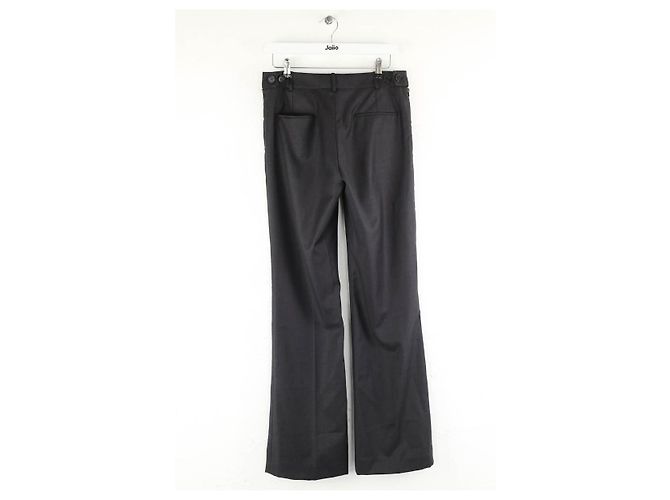 Chanel Pantalones rectos de algodón gris - vista 3