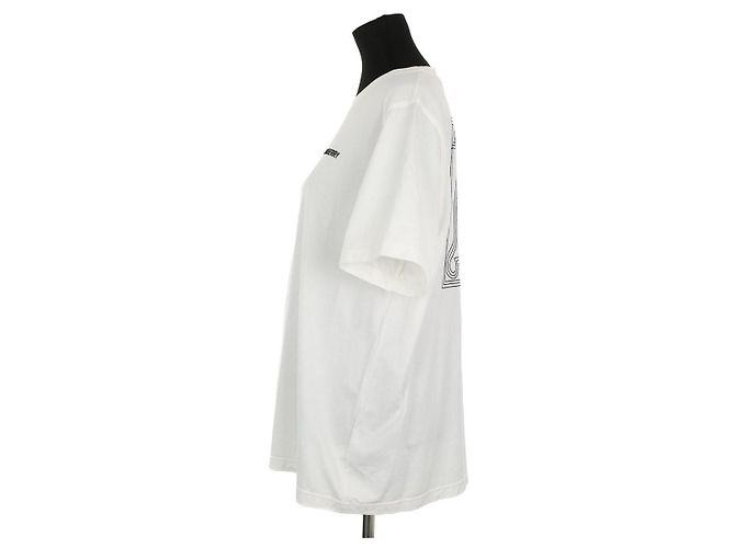 Burberry Camiseta de algodón blanco - vista 4