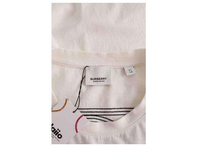 Burberry Camiseta de algodón blanco - vista 6