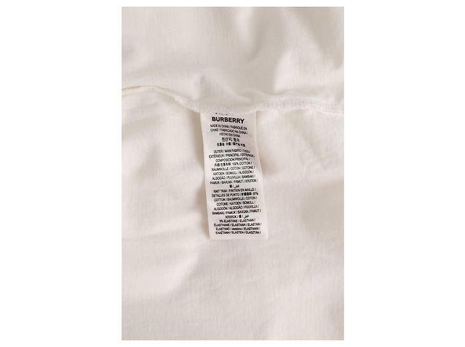 Burberry Camiseta de algodón blanco - vista 7