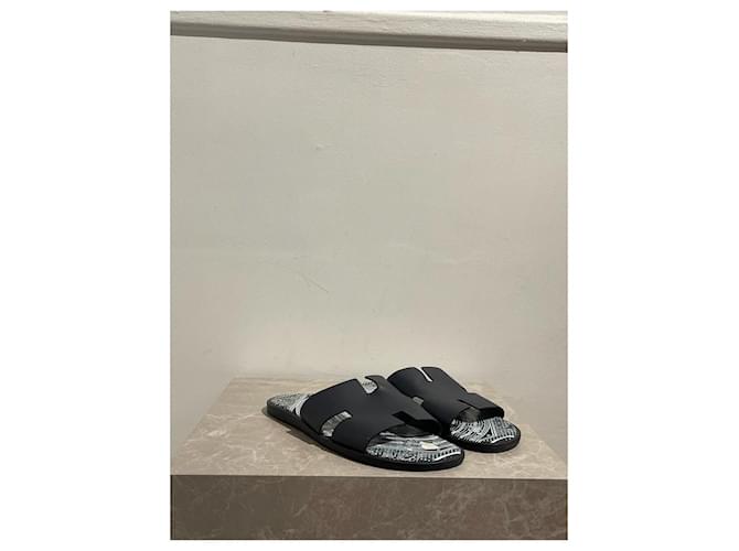 Hermès Sandali HERMES T.EU 44.5 Pelle Blu - vista 2