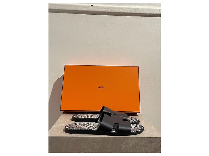 Hermès Sandali HERMES T.EU 44.5 Pelle Blu - vista 6