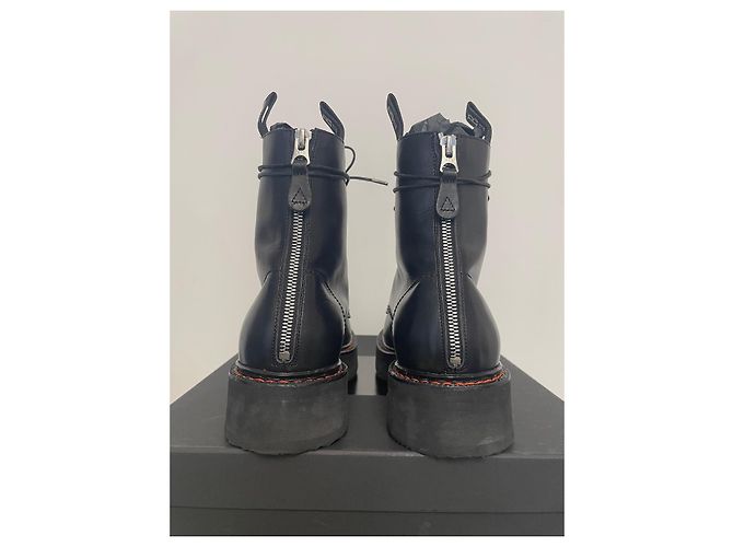 Stivaletti R13 in pelle nera con suola Vibram Nero - vista 3