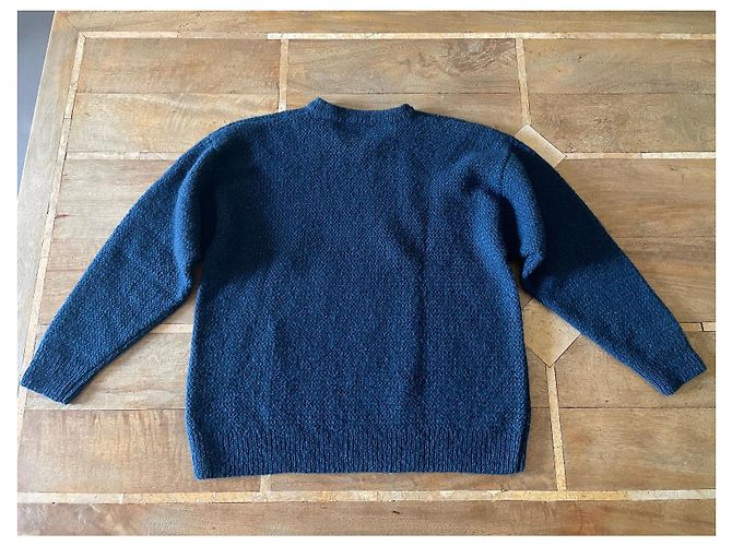 Pullover oder Sweater aus 100% petrolblauer Wolle Größe L-XL Kenzo Herren - Ansicht 3