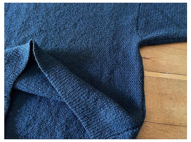 Pullover oder Sweater aus 100% petrolblauer Wolle Größe L-XL Kenzo Herren - Ansicht 8