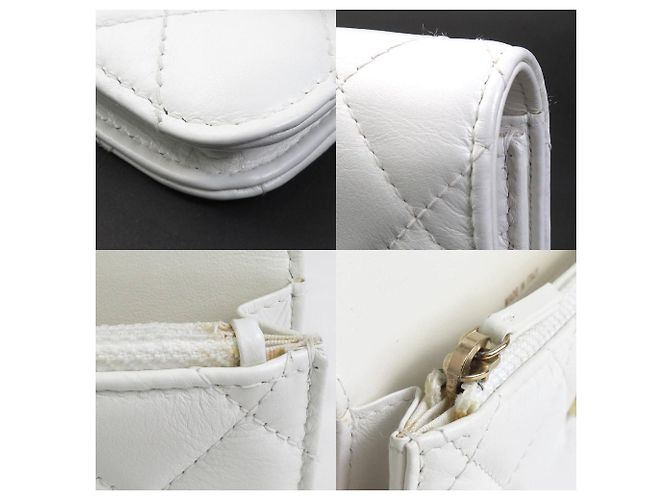 Wallet On Chain Cartera Chanel Con Cadena Blanco - vista 3