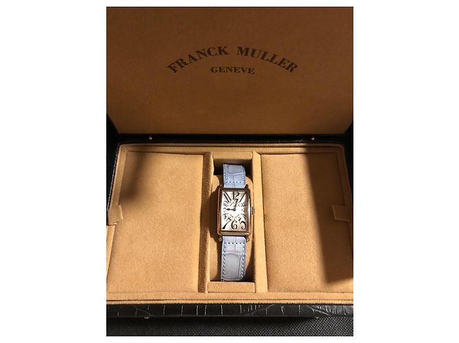 Franck Muller Reloj de pulsera para dama en oro blanco Long Island Negro Azul claro - vista 3