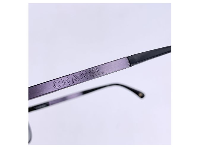 Timeless Chanel Schwarze Metall-Sonnenbrille Aviator Miroir Kollektion Mod. 4179 - Ansicht 4