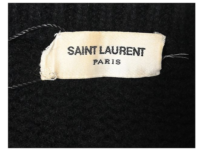 Suéter de lana negra con cuello redondo Saint Laurent Negro - vista 4