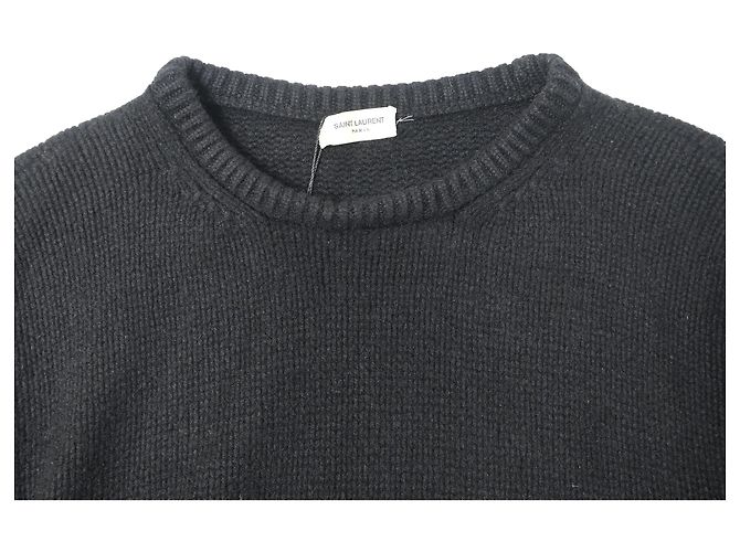 Suéter de lana negra con cuello redondo Saint Laurent Negro - vista 5