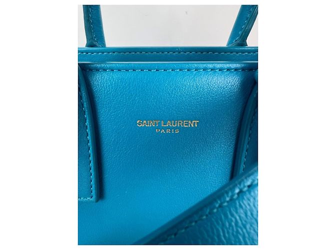 Borsa a tracolla in pelle blu Sac De Jour di Saint Laurent - vista 2