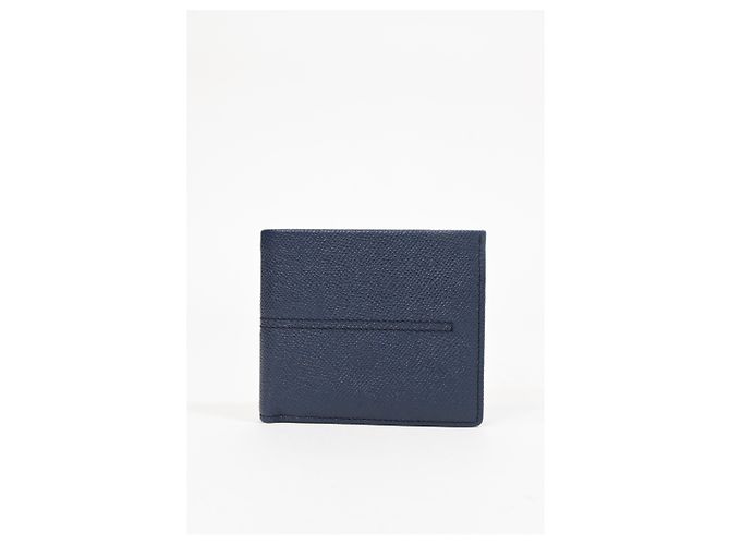 Billetera bifold Tod's en cuero Saffiano azul marino - vista 10