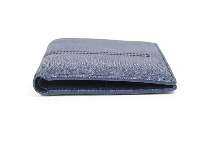 Billetera bifold Tod's en cuero Saffiano azul marino - vista 3
