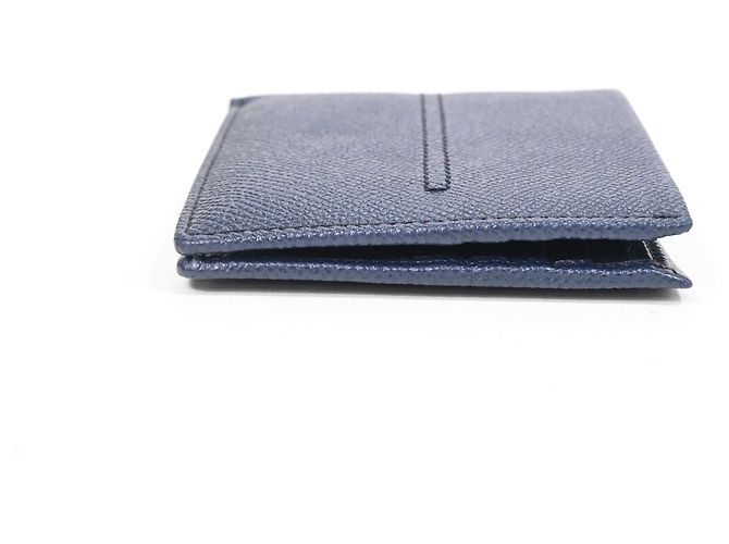 Billetera bifold Tod's en cuero Saffiano azul marino - vista 5