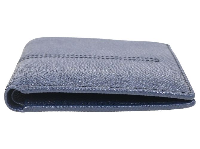 Billetera bifold Tod's en cuero Saffiano azul marino - vista 6