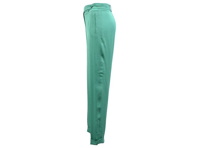 Pantalones Loro Piana de seda verde - vista 2