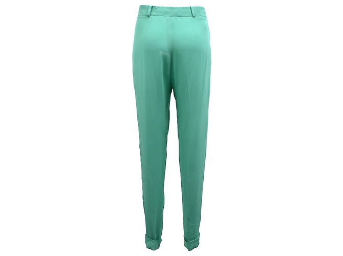 Pantalones Loro Piana de seda verde - vista 3