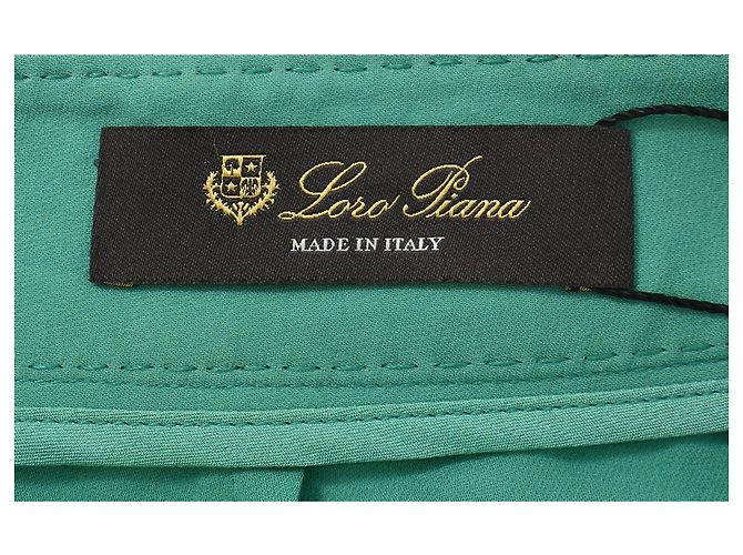 Pantalones Loro Piana de seda verde - vista 4